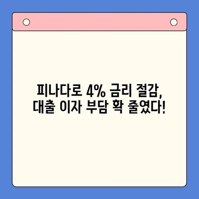 피나다 대출 후기| 실제로 금리 4% 절감한 놀라운 경험 | 대출 비교, 저금리 대출, 피나다 후기