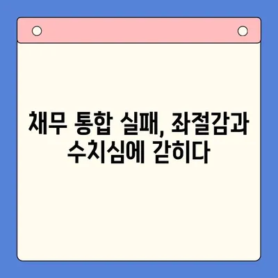 채무 통합 실패 후 찾아오는 수치심과 절망| 극복을 위한 솔루션 | 채무, 통합, 실패, 정신 건강, 회복