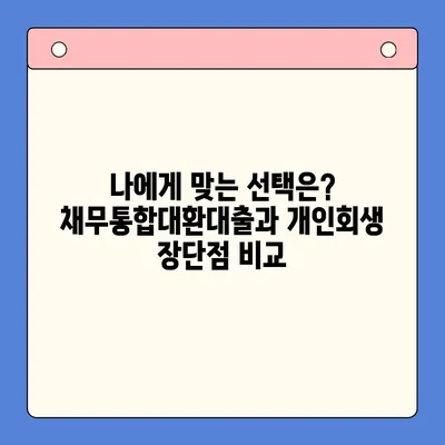 직장인을 위한 채무통합대환대출 vs 개인회생| 나에게 맞는 선택은? | 채무 해결, 재정 관리, 신용 회복