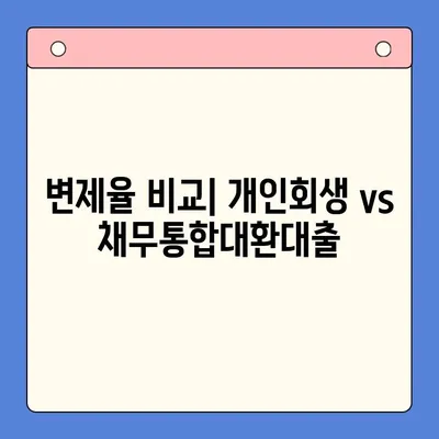 개인회생 vs 채무통합대환대출| 어떤 선택이 나에게 유리할까? | 변제율 비교, 장단점 분석, 성공 전략