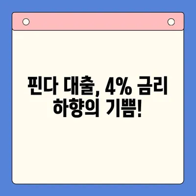 핀다 대출 후기| 금리 4% 하향, 실제 경험 공유 | 핀다, 대출, 금리 인하, 후기, 경험