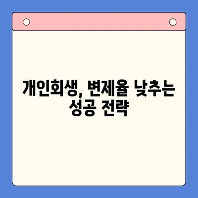 개인회생 변제율 비교 가이드| 나에게 맞는 최적의 조건 찾기 | 개인회생, 변제율 계산, 성공 전략