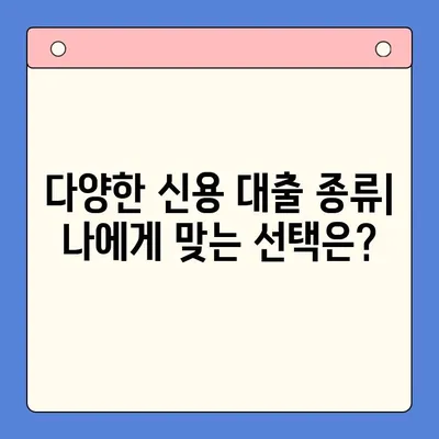 나에게 맞는 신용 대출 옵션 찾기| 신용등급, 상황별 맞춤 정보 | 신용 대출, 금리 비교, 대출 한도, 신용대출 종류, 대출 조건