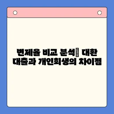 직장인 채무 해결, 대환 대출 vs 개인 회생| 변제율 비교 분석 | 채무 통합, 부채 관리, 신용 회복