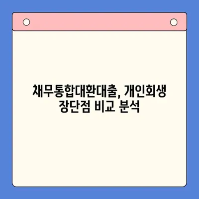 직장인, 채무통합대환대출 vs 개인회생| 나에게 맞는 선택은? |  빚 탕감, 재무 상황, 신용 관리, 비교 분석