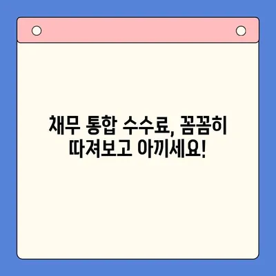 채무 통합 수수료 줄이는 최고의 방법| 업체 비교 & 절약 팁 | 채무, 통합, 수수료, 비교, 절약