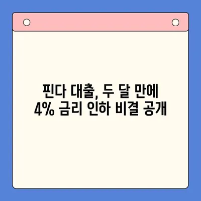 핀다 대출 후기| 두 달 만에 금리 4% 인하! 성공 비결 공개 | 핀다, 대출, 금리 인하, 후기, 성공 사례