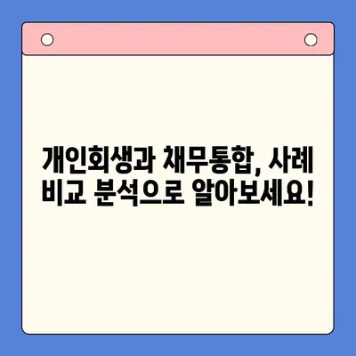 개인회생 vs. 채무통합대환대출| 나에게 맞는 선택은? | 사례 비교 분석, 전문가 추천