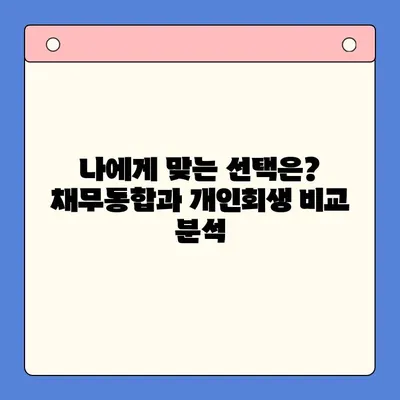 직장인, 채무통합 vs 개인회생| 나에게 맞는 선택은? | 채무 해결, 신용 회복, 재정 관리