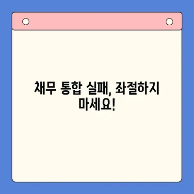 채무 통합 실패 후에도 희망은 있다! | 재기 위한 실질적인 해결 방안 5가지