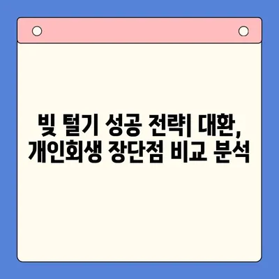 직장인 빚 탕감, 대환 vs 개인회생? 현명한 선택 가이드 | 채무 통합, 빚 털기, 신용 관리