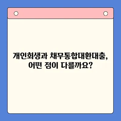 개인회생 vs 채무통합대환대출| 변제율 비교 분석 & 나에게 맞는 선택은? | 부채 해결, 신용 관리, 재정 상황