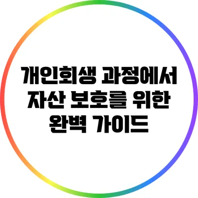 개인회생 과정에서 자산 보호를 위한 완벽 가이드