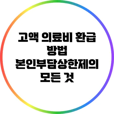 고액 의료비 환급 방법: 본인부담상한제의 모든 것