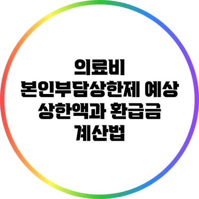 의료비 본인부담상한제: 예상 상한액과 환급금 계산법