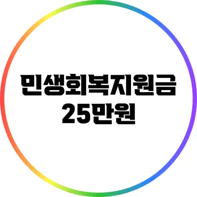 민생회복지원금 25만원