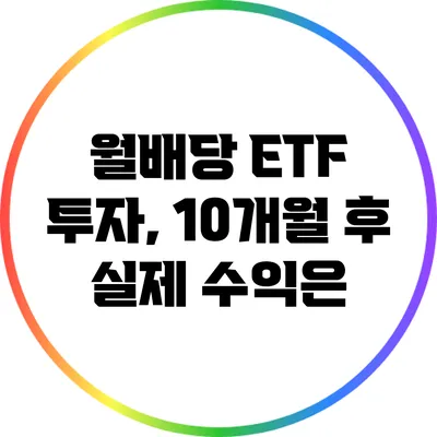 월배당 ETF 투자, 10개월 후 실제 수익은?