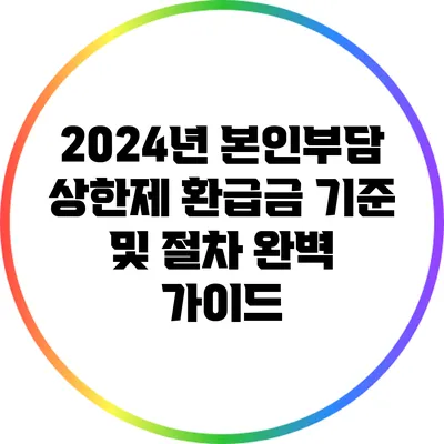 2024년 본인부담 상한제 환급금 기준 및 절차 완벽 가이드