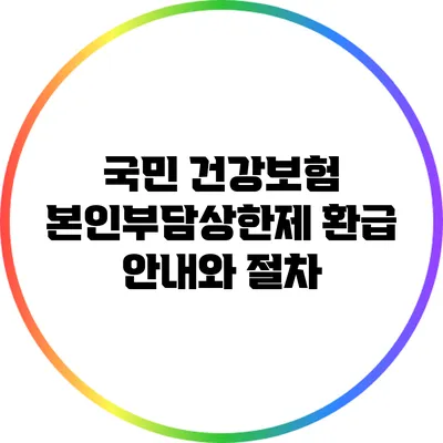 국민 건강보험 본인부담상한제: 환급 안내와 절차