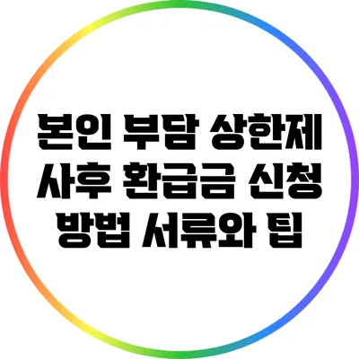 본인 부담 상한제 사후 환급금 신청 방법: 서류와 팁