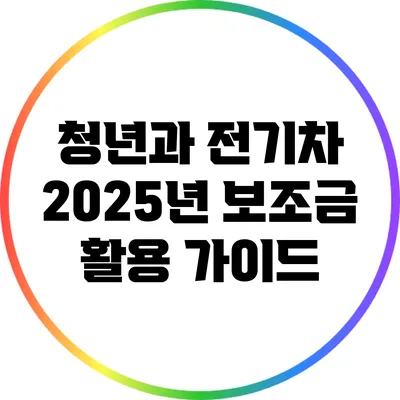 청년과 전기차: 2025년 보조금 활용 가이드